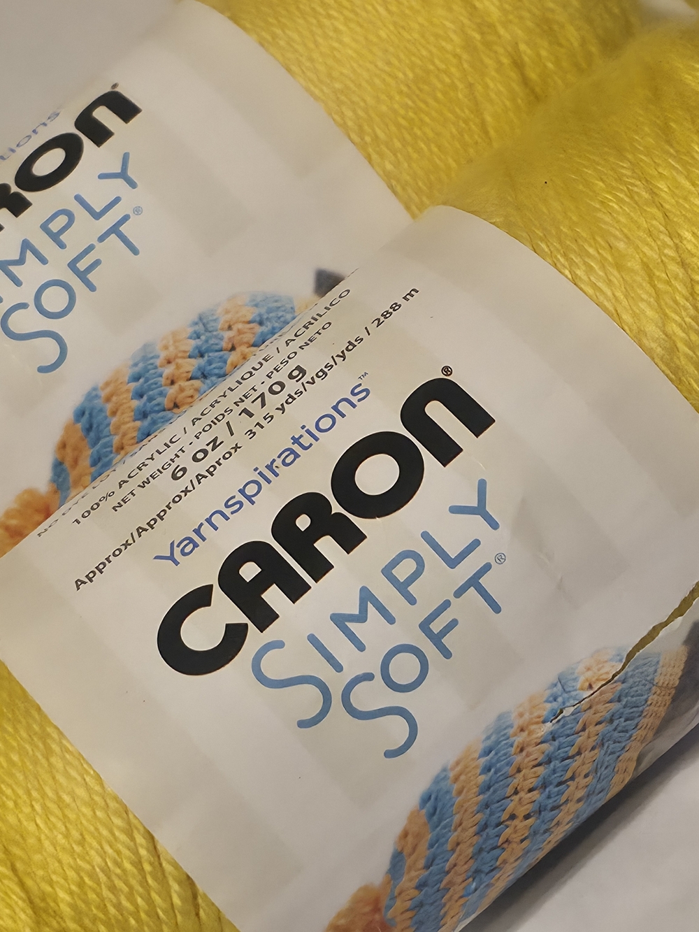 Caron Simply Soft Yarnspirations Acrylic Yarn 2 Pack 6oz 170g 315 Yards